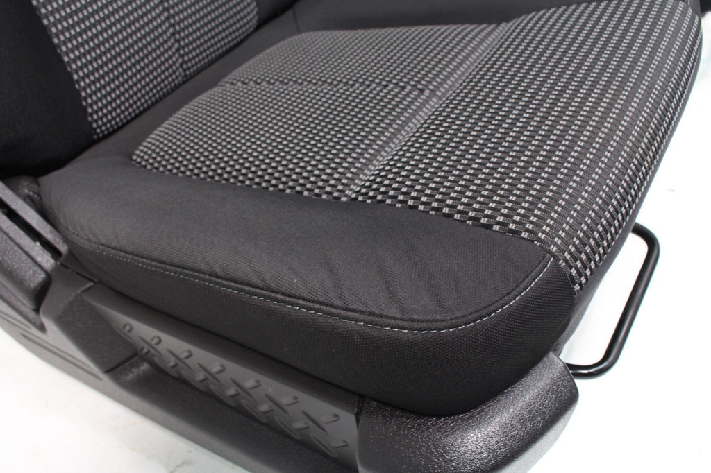 2009 - 2014 Ford F150 Front Seats, XL Black Gray Two-Tone Cloth, w/ Lumbar