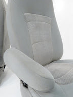 Ford Econoline Front Bucket Seats, Gray Cloth w/ Folding Armrests, Fits 1997+
