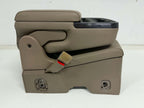 2014 - 2019 GMC Chevy Sierra Silverado Jump Seat Console, Tan Dune Leather OEM