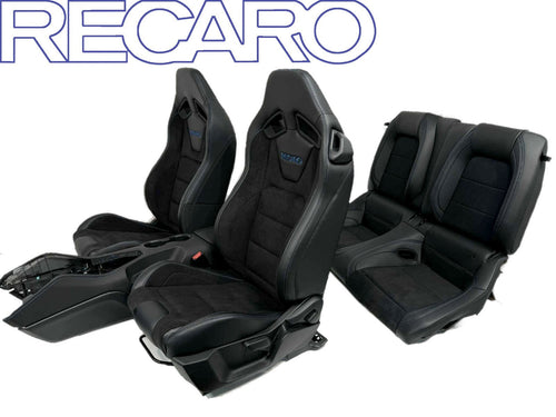 2015 - 2026 Ford Mustang Dark Horse RECARO Seats, Dinamica Black Suede & Indigo