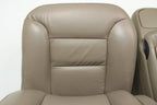 1995-2000 GMC Sierra Chevy Silverado Seats Set, Neutral Tan Leather Extended Cab