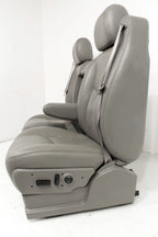 1999-2007 Sierra Silverado Heated Power Leather Seats Pewter Gray, 2-Way Lumbar
