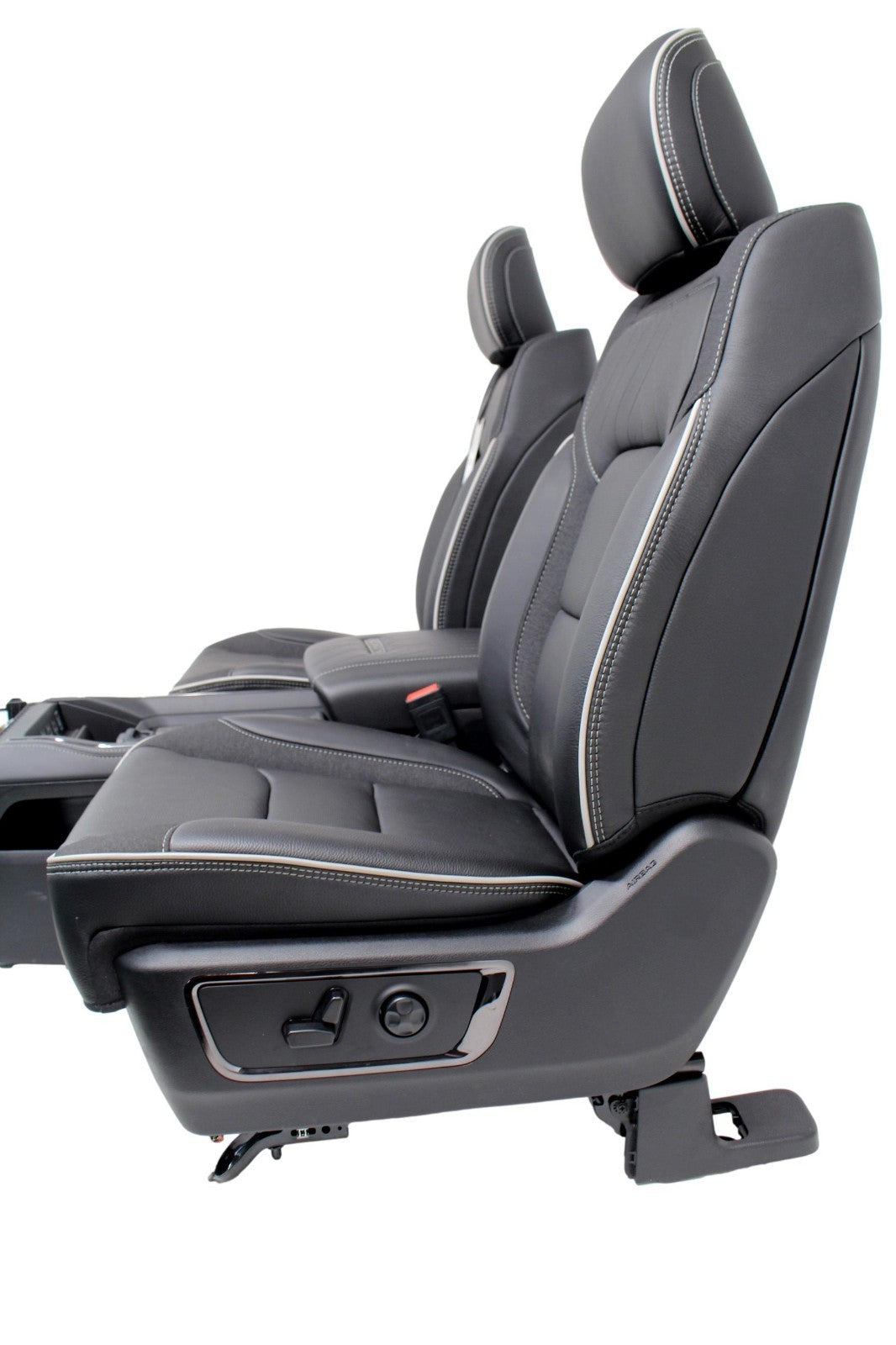 2019-2026 Ram 1500 Interior Seats Console Panels, Limited Quilted Black Leather