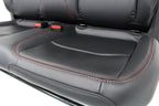 2018 - 2025 Wrangler JL 2-Door Rear Seat, Black Leather w/ Rubicon Red Stitching