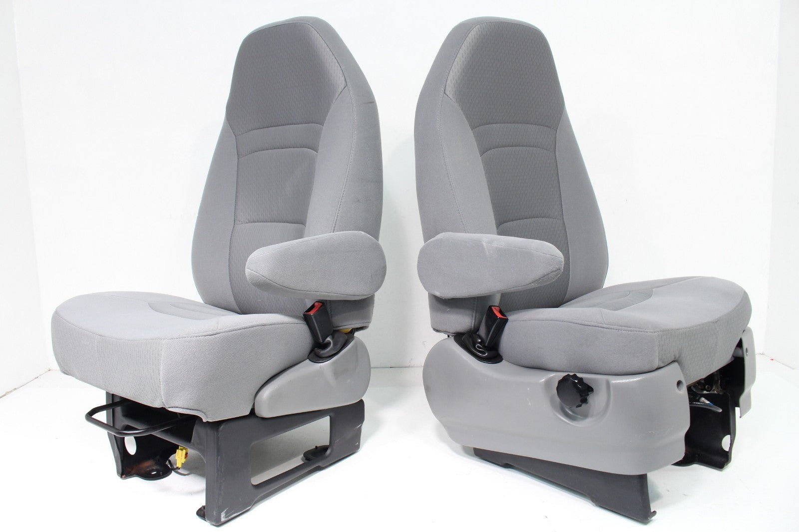 Ford Econoline SEATS E150 E250 E350 front POWERED RV Buckets with LUMBAR GRAY
