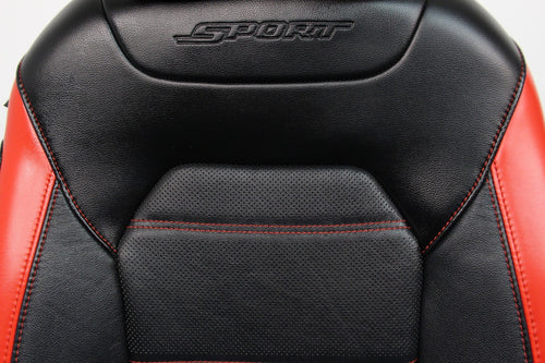 2015 - 2022 Ford F150 Super Duty Front Seats, Black Red Leather Lariat Sport OEM