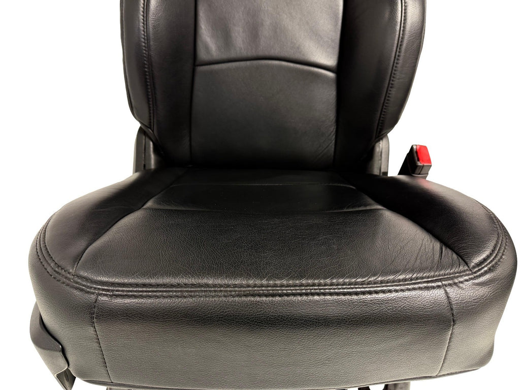 2002 - 2018 Dodge Ram Seats Set, Crew Cab Katzkin Black Leather Powered Heated