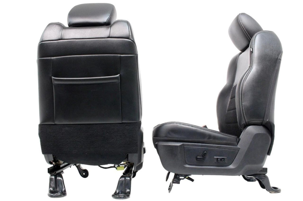 2002 - 2018 Dodge Ram Seats Set, Crew Cab, Sport Black Leather Powered Heated