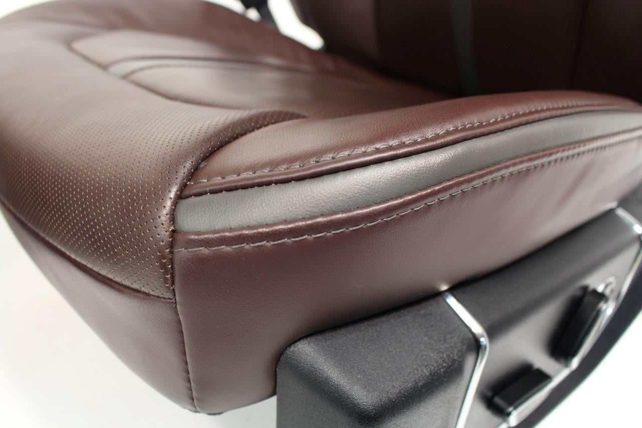 2015 - 2022 Ford F150 Super Duty Platinum Seats Set, Brunello Leather Heat Cool