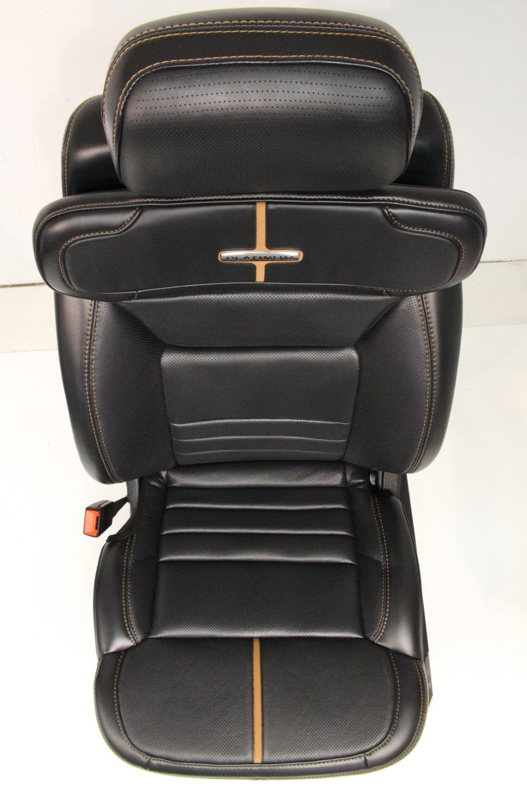 2023 + Ford Super Duty Platinum Front Seats, Black Leather Max Recline Massaging