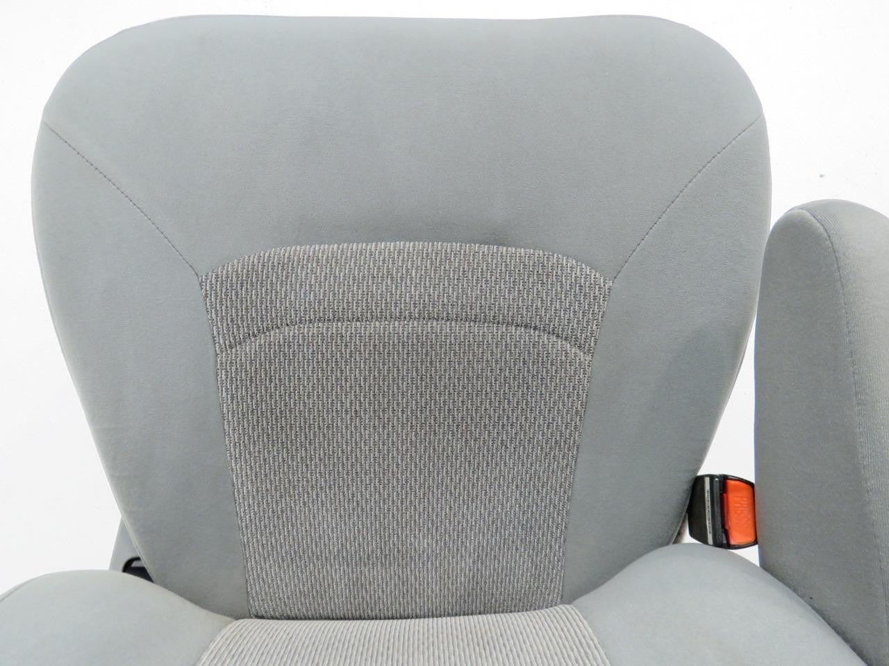 Ford Econoline Front Bucket Seats, Gray Cloth w/ Folding Armrests, Fits 1997+