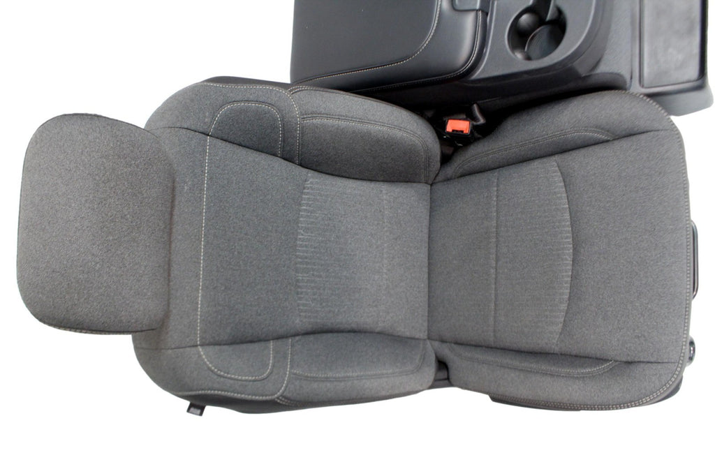 2019 - 2024 Ram HD Front Bench Seat, Diesel Gray Cloth Manual w Center Jump Seat