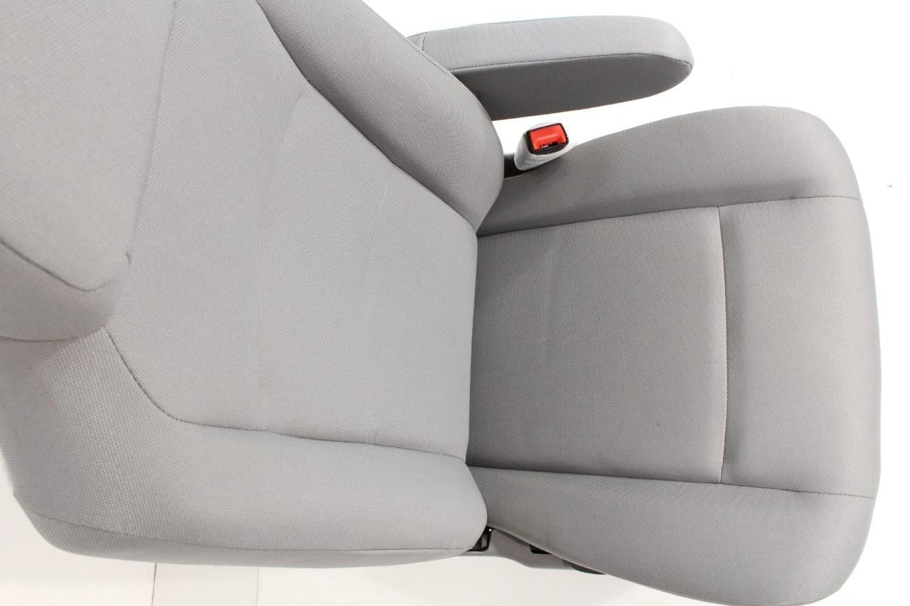Ford Econoline Front Bucket Seats, Gray Cloth w/ Folding Armrests, Fits 1997+