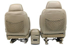 1995-2000 Chevy Front Seats & Console, Neutral Tan Power Leather, GMT400 C/K