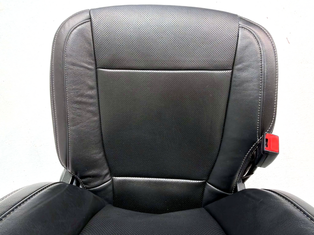 2017-2022 Ford Super Duty Lariat Front Seats, Black Leather Heat Ventilated