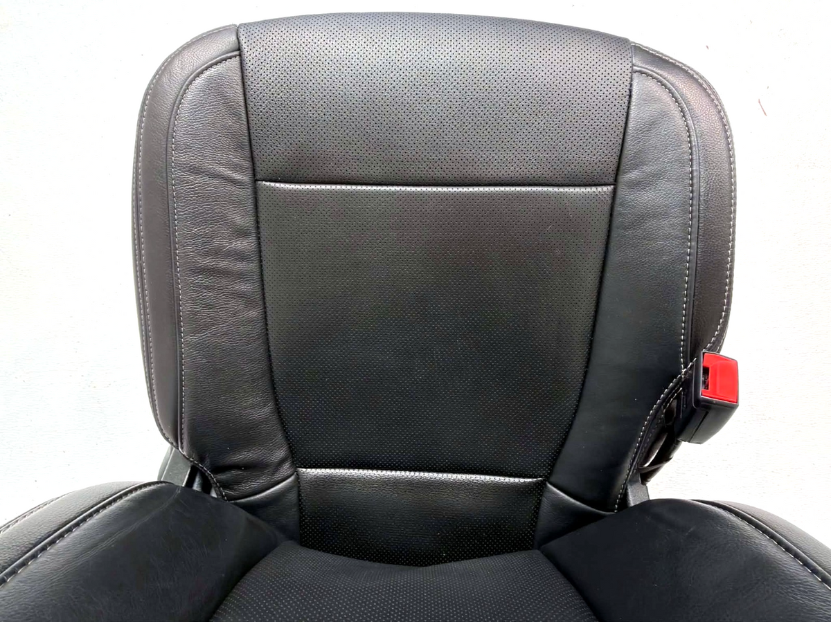 2017-2022 Ford Super Duty Lariat Front Seats, Black Leather Heat Ventilated