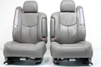 99-06 Chevy Silverado Sierra Tahoe Yukon Seats, Pewter Gray Leather Power Heated