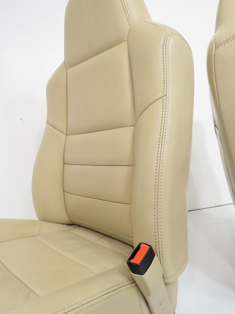 2008 - 2010 Ford Super Duty Crew Cab Seats Set Lariat Tan Leather Heated Powered