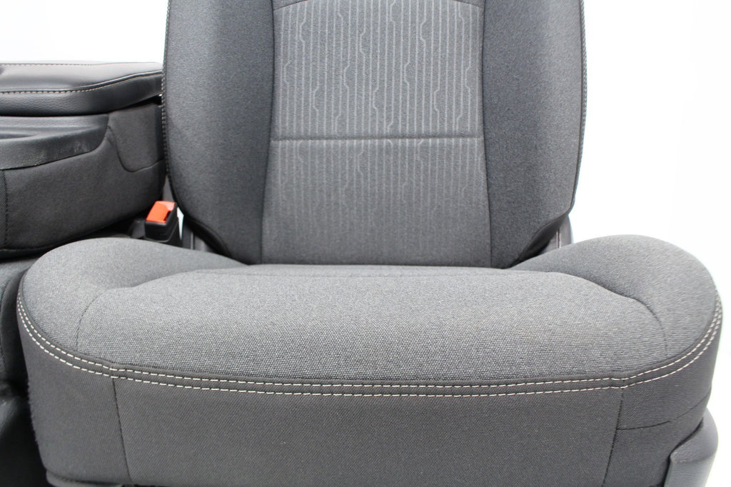 2019 - 2024 Ram HD Front Bench Seat, Charcoal Black Cloth Manual w/ Center Seat