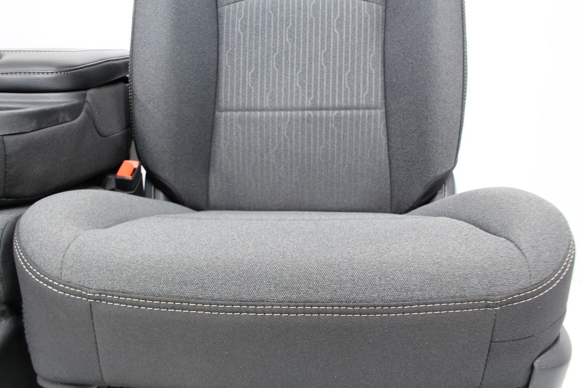 2019 - 2024 Ram HD Front Bench Seat, Charcoal Black Cloth Manual w/ Center Seat