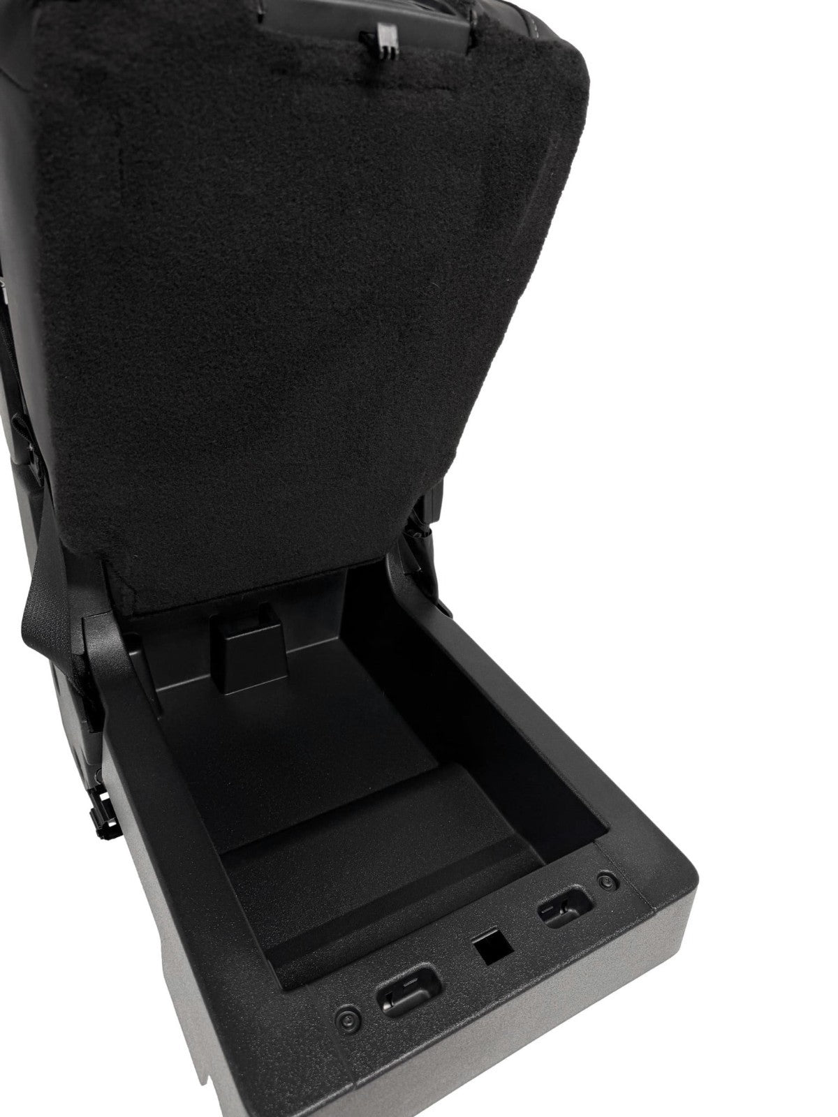 2015-2025 F150 Super Duty Console → Jump Seat Conversion Kit Black Leather Gray