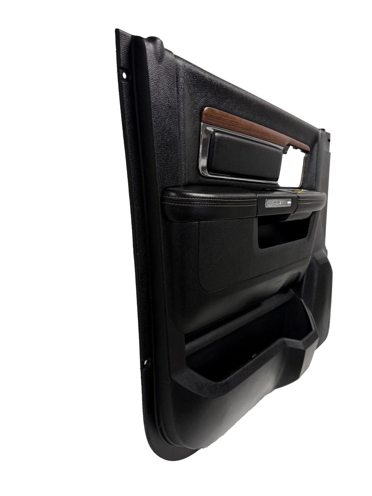 2013-2018 Ram Driver Front Door Panel, Laramie Crew Black Woodgrain 2190245-DX9