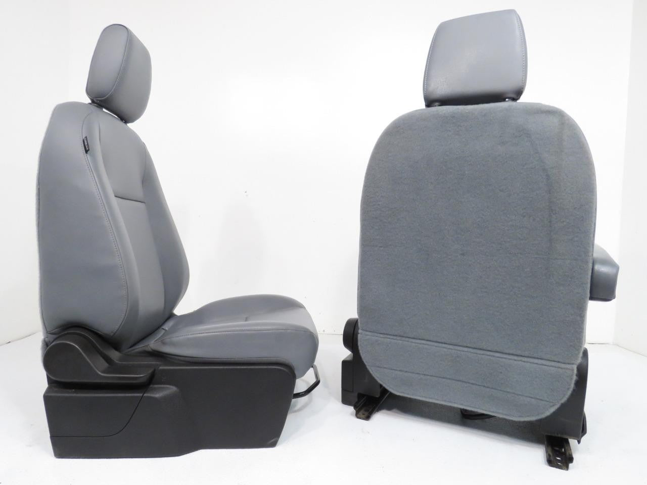2015 - 2024 Ford Transit Gray Vinyl Front Bucket Seats with Armrests, Mint Used