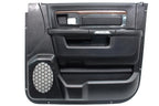 2013-2018 Ram Crew Cab Door Panel Set, Laramie Black Leather & Wood w/ Switches