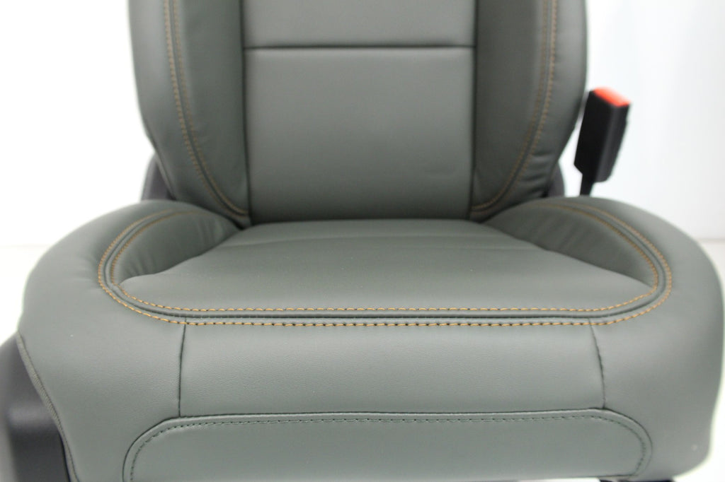 2020 - 2025 Jeep Gladiator Mojave X Power Leather Seats - Black Green OEM