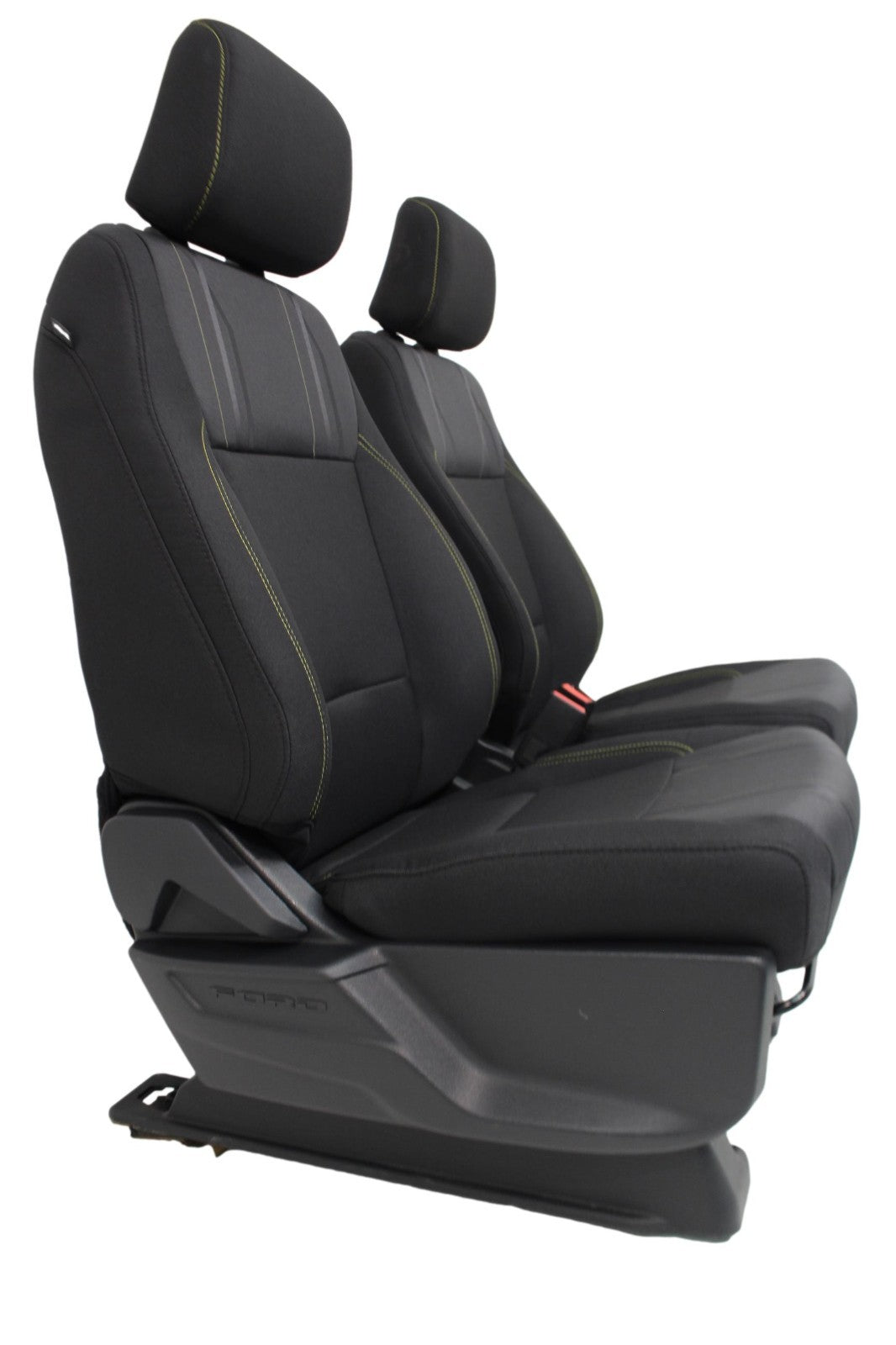 2015+ Ford F150 & Super Duty Seats, Manual STX Black Cloth w/ Lime Green Stitch