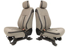 2015-2022 Ford F150 Super Duty Supercab Seats, XLT w/ Katzkin Earth Gray Leather