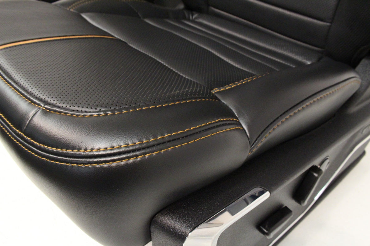 2023 Ford Super Duty Platinum Front Seats Black Leather Max Recline 2-Way Lumbar