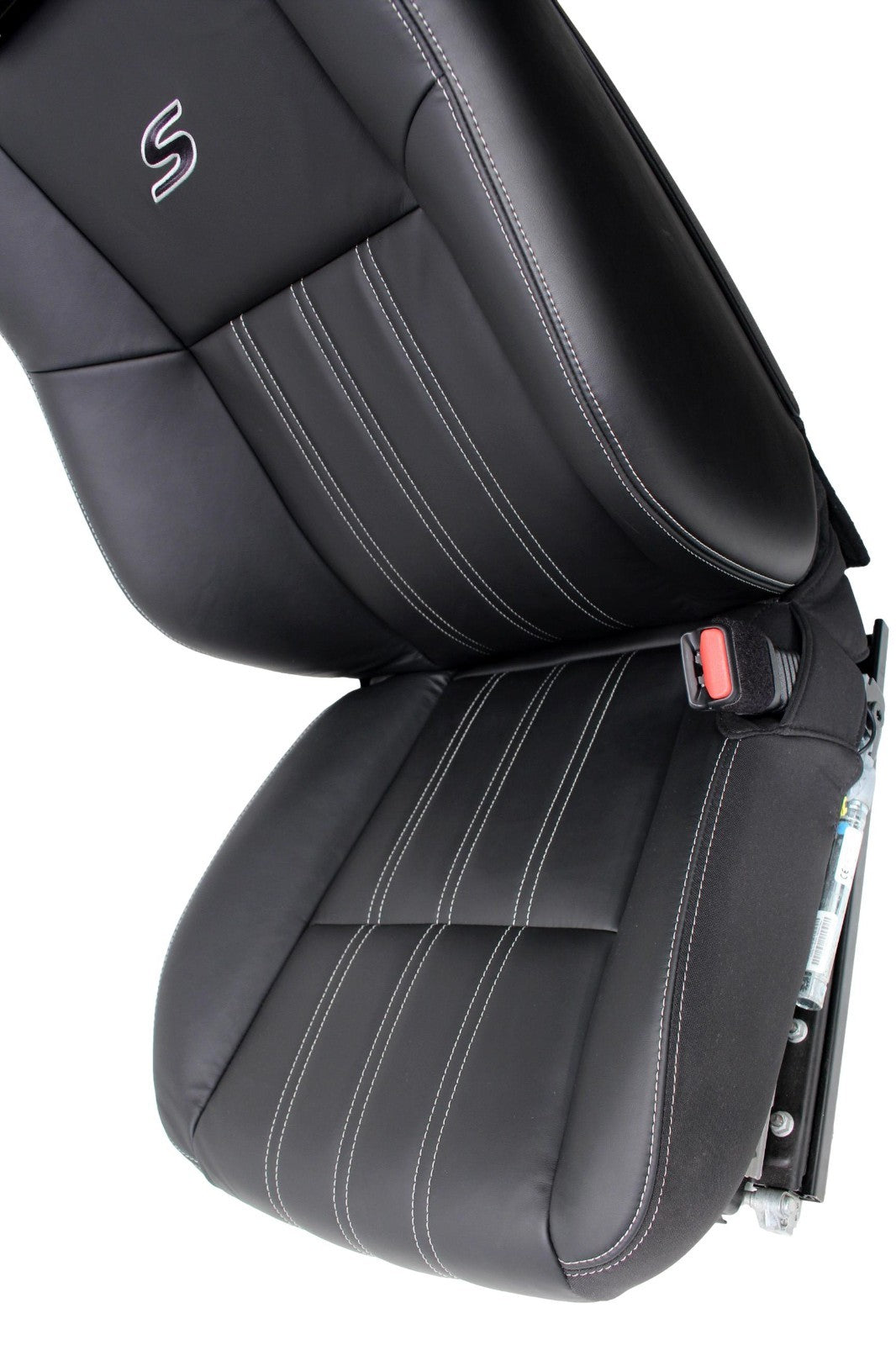 2011 - 2023 Chrysler 300 S Black Leather Front Seats, White Stitching, Heated