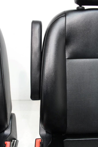 2015 - 12021 Ford Transit 150 250 350 Van Vinyl Front Bucket Seats Black Armrest