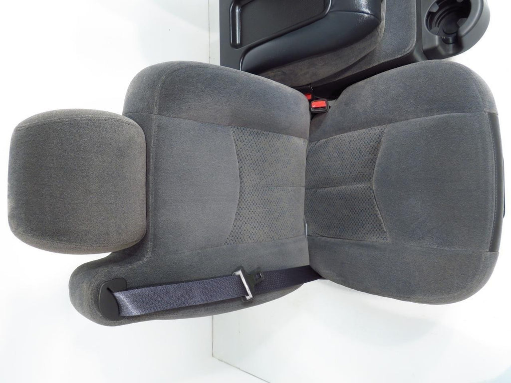 1999 - 2006 GM Sierra Silverado Front Seats Set, Manual Dark Gray Cloth 40-20-40
