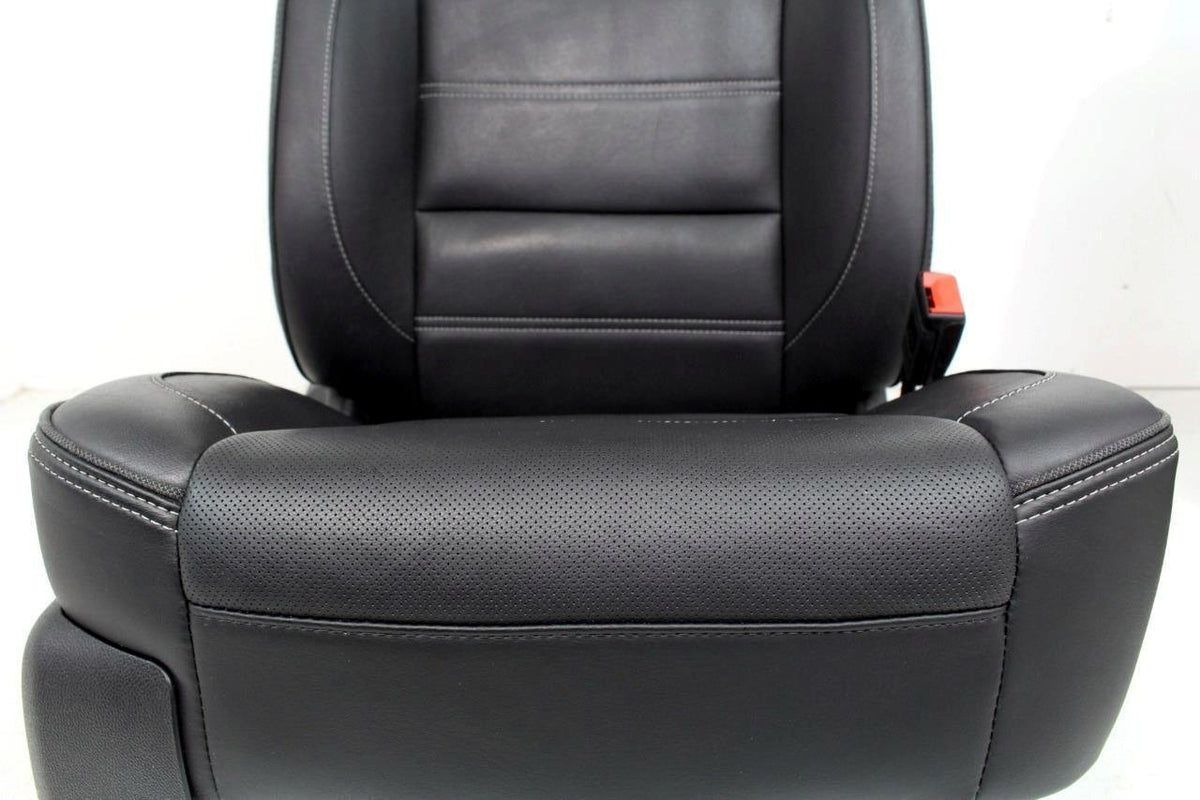 2015-2017 GMC Yukon Denali Front Seats, OEM Black Leather Heated Cooled