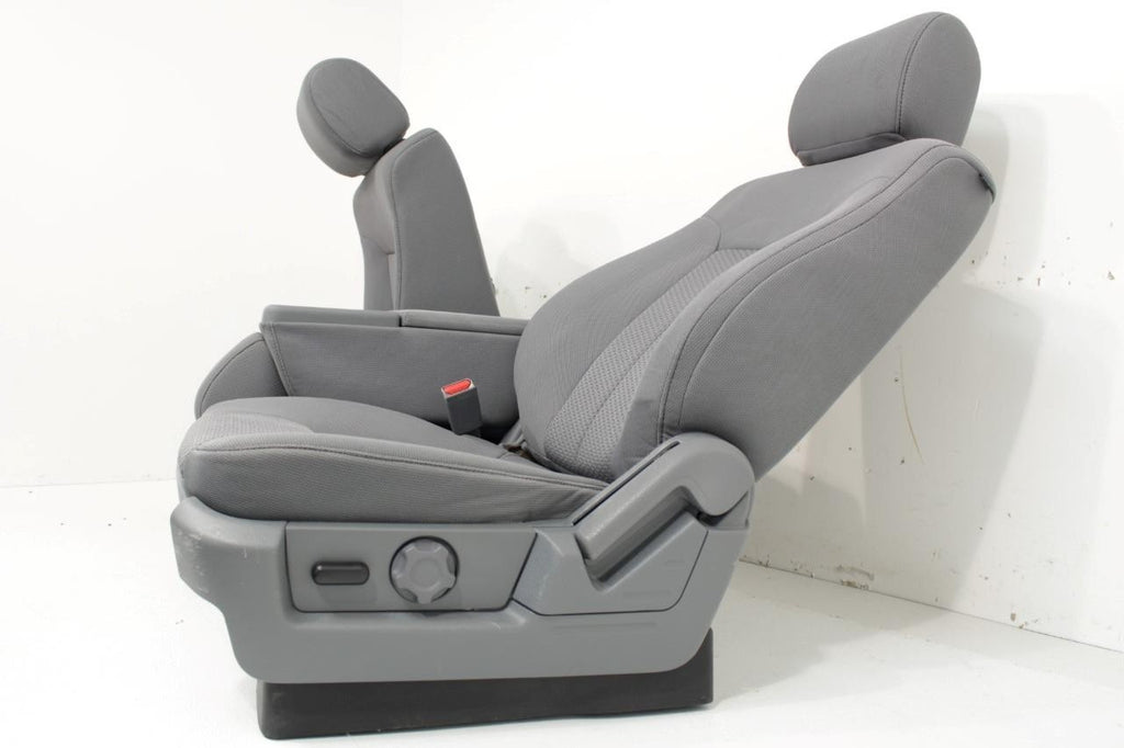 2009 - 2014 Ford F150 Front Seats w/ Jump Seat, XLT Gray Cloth w/ Power Driver