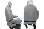 Ford Econoline Front Bucket Seats, Gray Vinyl w/ Folding Armrests, Fits 1997+