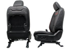 2018 - 2026 Jeep Wrangler Seats Set, JKU 4Dr Rubicon Black Nappa Leather w/ Red