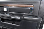 2013-2018 Ram Crew Cab Door Panel Set, Laramie Black Leather & Wood w/ Switches