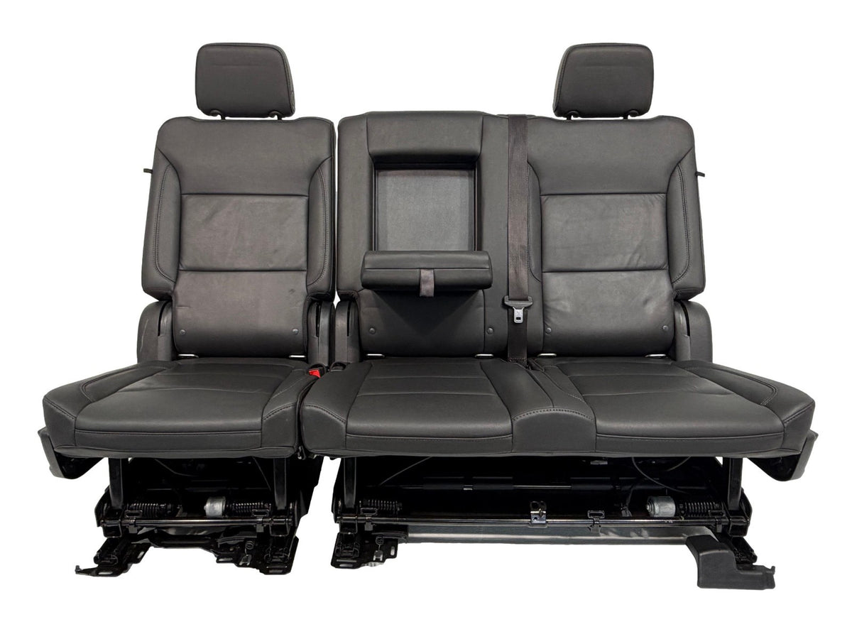 2021 - 2026 Chevy Tahoe Suburban 2nd Row Bench Seat, LT Black Leather Power Heat