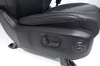 18-25 Jeep JL JLU JT Wrangler Front Seats, Black Nappa Leather w/ Blue Stitching