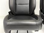 2018 - 2026 Jeep Wrangler JL Seats Set, 2-Door MOPAR Black Leather Orange Stitch