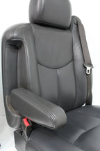 1999 - 2007 Chevy Silverado Seats, OEM Powered Heated Dark Pewter Leather