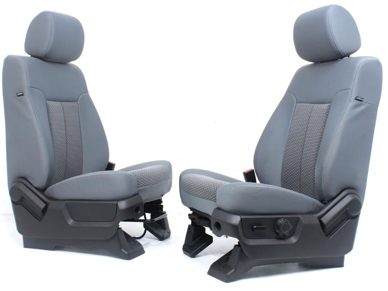 2011 - 2016 Ford Super Duty Front Seats, XLT Gray Cloth w/ Power Driver Fits 99+