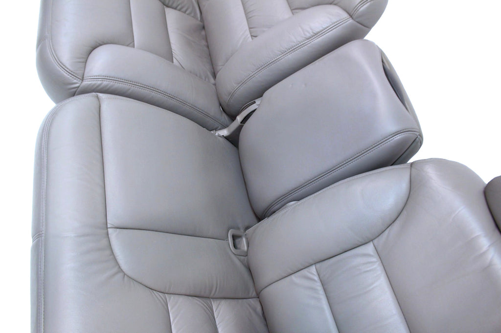 1995-2000 Tahoe Sierra Silverado Seats 60-40 Bench Gray Leather Power w/ Folding