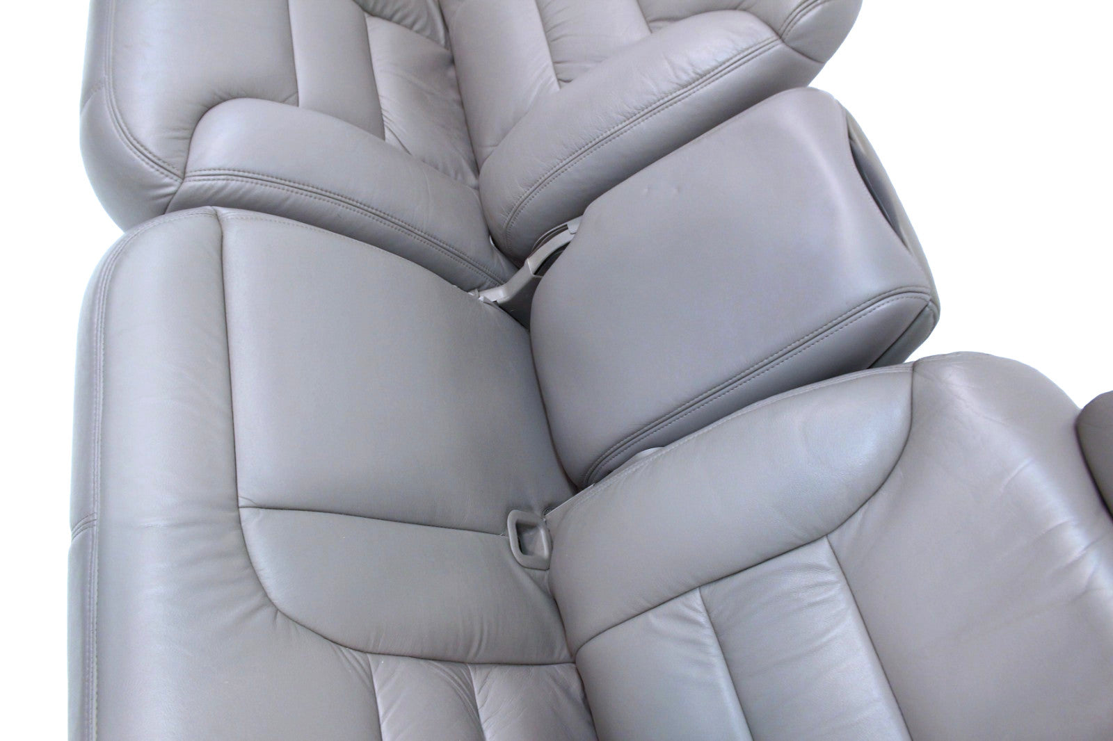 1995-2000 Tahoe Sierra Silverado Seats 60-40 Bench Gray Leather Power w/ Folding