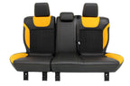 2012 - 2018 Ford Focus Recaro Seats Set, Black Leather w/ Tangerine Orange Cloth