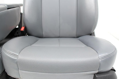 1999-2016 Ford Super Duty Steel Gray Vinyl Seats with Center Console Jump Seat