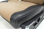 2021+ Ford F150 Super Duty Seats Set, Crew Cab Lariat Leather Baja Tan Heat Cool